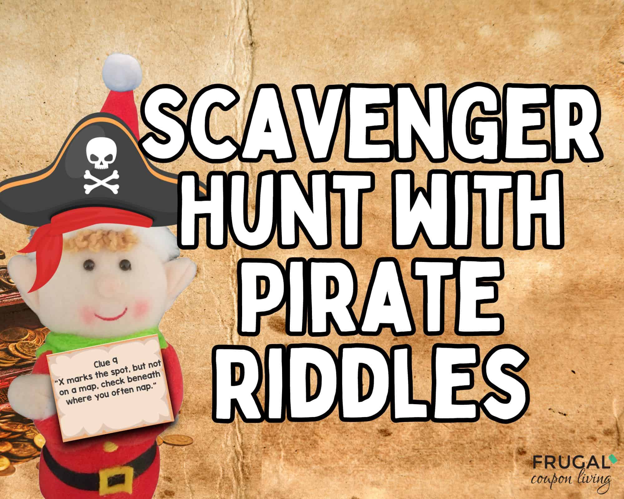 pirate themed treasure hunt for christmas elf