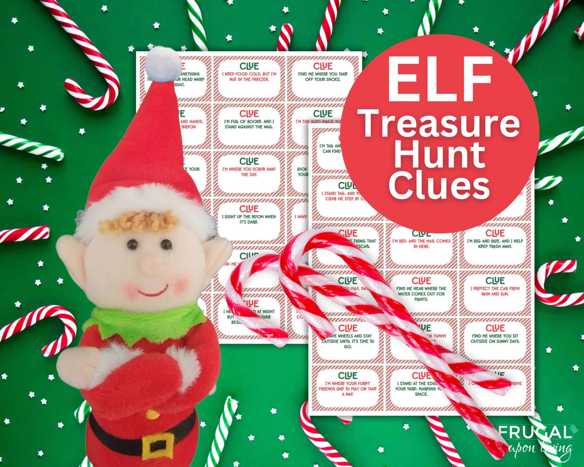 clues for a candy cane treasure hunt